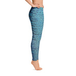 Load image into Gallery viewer, Blue-Green Scale Leggings
